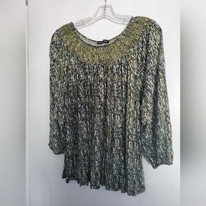 Women's Multicolor Top Large 100% Rayon